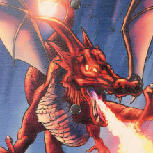 Schild Feuerdrache Ignis 27x37cm gebogen aus Holz