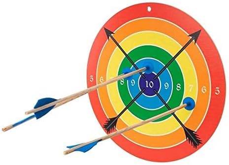 Stabile Bunte Holz-Zielscheibe für Saugpfeile 41x41cm