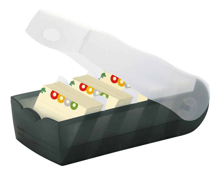 HAN Lernkarteibox CROCO DIN A8 – 5-Fächer-Lernsystem, inkl. 100 Karten, für bis zu 500 Karten