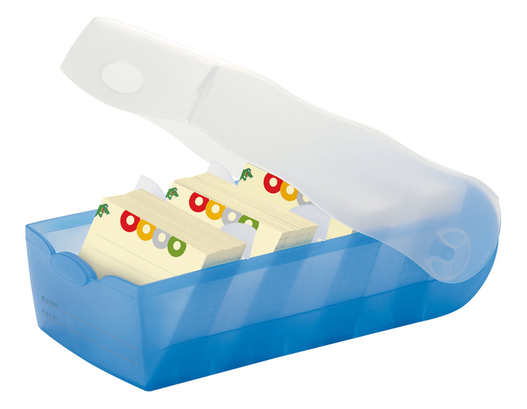 HAN Lernkarteibox CROCO DIN A8 – 5-Fächer-Lernsystem, inkl. 100 Karten, für bis zu 500 Karten