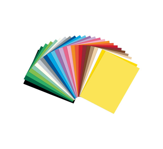 Tonpapier-Mix DIN A4 – 100 Blatt in 25 Farben, 130 g/m² – Bastelpapier zum Schneiden, Kleben & Gestalten