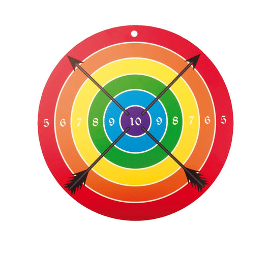 Stabile Bunte Holz-Zielscheibe für Saugpfeile 41x41cm