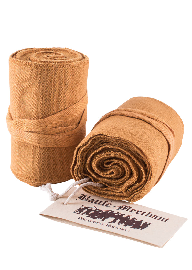 Wikinger Wadenwickel / Beinwickel, Segeltuch, div. Farben Gelb