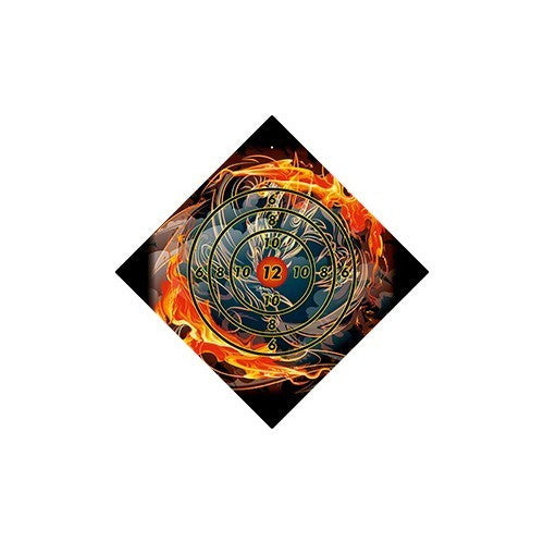 Zielscheibe Tribal-Drache aus Holz 41x41 cm