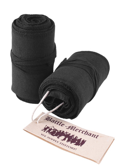 Wikinger Wadenwickel / Beinwickel, Segeltuch, div. Farben Schwarz