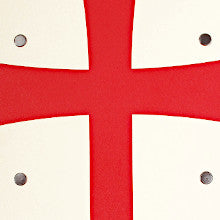 Templerschild rot/weiß aus Holz 30x50cm Spielzeugmanufaktur Vah Tropfenform