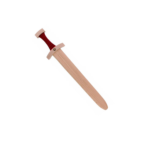V A H - Stabiles Normannenschwert aus Buche-Echtholz mit zweifarbiger Griffwicklung [Geschichte spielend erleben | echtes Handwerk | Made in Germany]