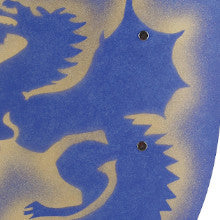Ritterschild aus Holz Drache blau/Gold Schild