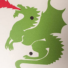 Stabiles, gebogenes Ritter Schild mit Drachen Motiv aus Pappelholz - kleines Modell: 27/37cm - Farbe: weiß [Unbedenkliche Farben | 1 genieteter Halteriemen aus Kunstleder