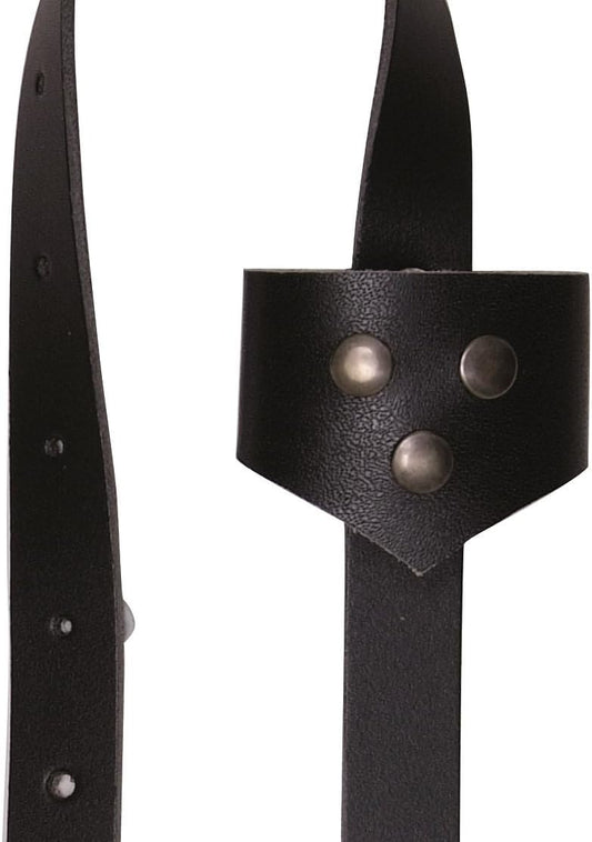 VAH - Stabiler Rückenhalter aus Echtleder für Holzschwerter ab 65cm Länge / Verstellbarer Tragegurt