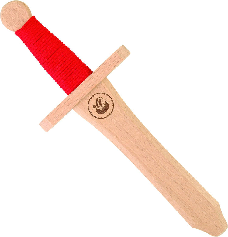 Mini-Set Snorre Schild Ø 25cm+Dolch 32cm rot Spielzeugmanufaktur Vah