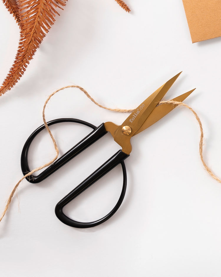 Bastelschere – goldfarben, 14,5 cm – präzise Schere für Papier & Bastelarbeiten