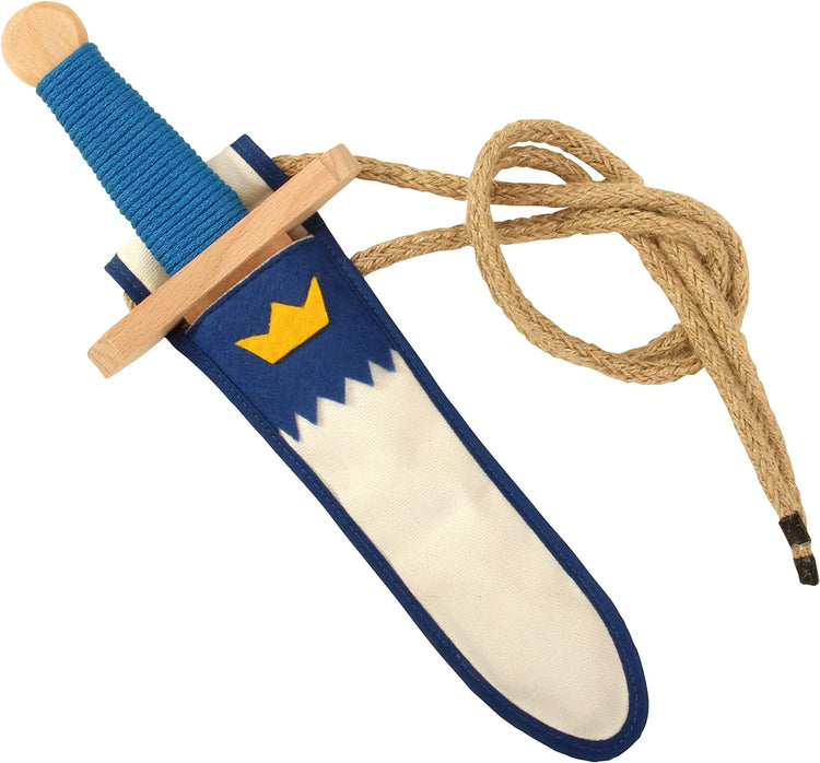 V A H - Schwertset Landsknecht kurz mit Scheide und Bindegürtel aus Jute  [Geschichte spielend erleben | echtes Handwerk | Made in Germany]