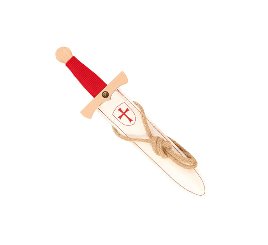 V A H - Templerdolchset aus Holz mit Scheide und Bindegürtel [Geschichte spielend erleben | Made in Germany | echtes Handwerk] (Kopie)