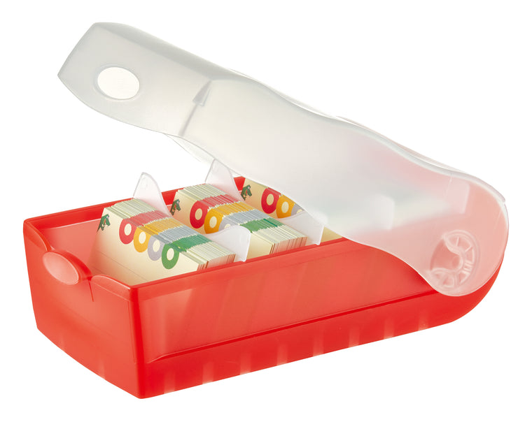 HAN Lernkarteibox CROCO DIN A8 – 5-Fächer-Lernsystem, inkl. 100 Karten, für bis zu 500 Karten