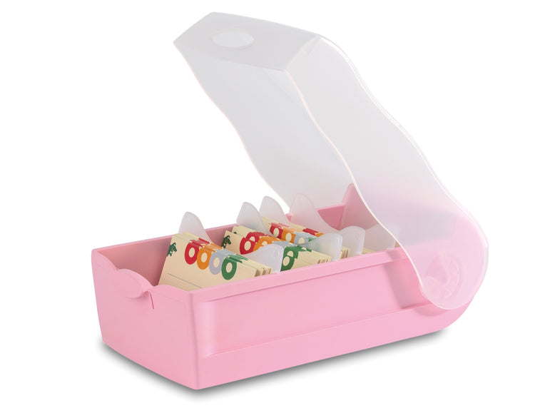 HAN Lernkarteibox CROCO DIN A8 – 5-Fächer-Lernsystem, inkl. 100 Karten, für bis zu 500 Karten