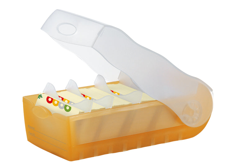 HAN Lernkarteibox CROCO DIN A8 – 5-Fächer-Lernsystem, inkl. 100 Karten, für bis zu 500 Karten