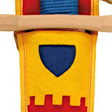 Schwertset Landsknecht rot/gelb aus Buchenholz 48cm Spielzeugmanufaktur
