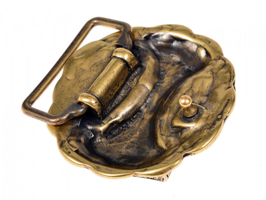 Gürtelschnalle Für Gürtel - Thorshammer aus Schonen - Wikinger - Thor - Odin - Hammer Buckle mit Knoten (Farbe: Messing oder Farbe: Silber)