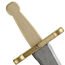 Stabiles Schwertset mit lackiertem Prunkschwert und Schwert-Scheide aus Filz, 48 cm Lang