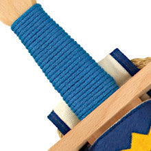 Schwertset Landsknecht weiß/blau aus Buchenholz 30cm Spielzeugmanufaktur Vah
