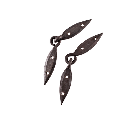 Geschmiedete Wikinger-Scharniere, Paar, klein, ca. 18 cm