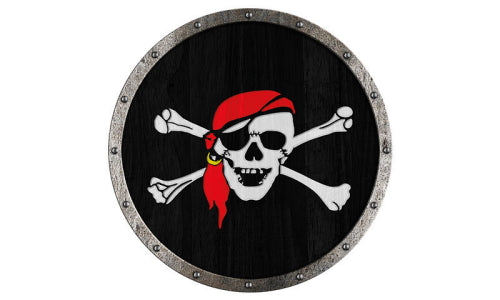 Rundschild Pirat Holzschild