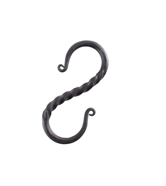 Geschmiedeter S-Haken, ca. 10 cm, tordiert